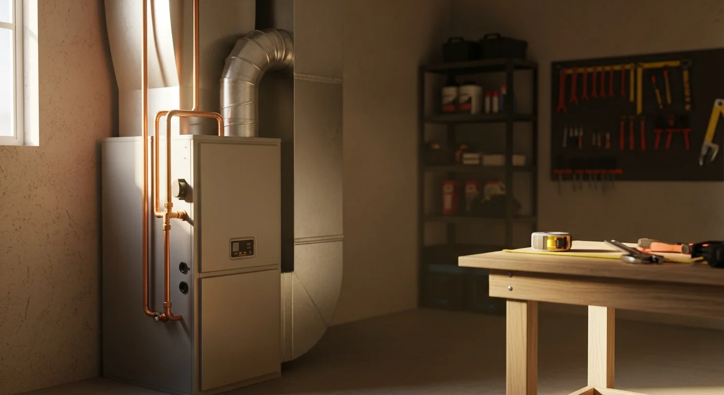 Heating system installation in a residential home